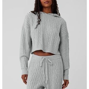 Alo yoga cable knit hoodie